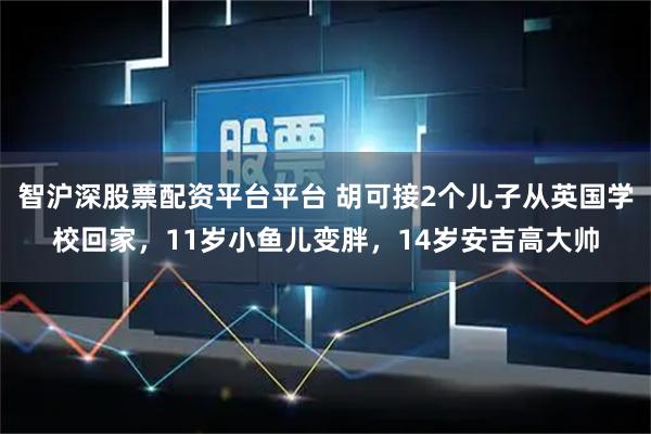 智沪深股票配资平台平台 胡可接2个儿子从英国学校回家，11岁小鱼儿变胖，14岁安吉高大帅